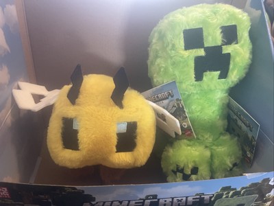 Lot (x2) Minecraft Movie Bee Abeille Creeper Plush Toy Stuffed Animal 2025 New