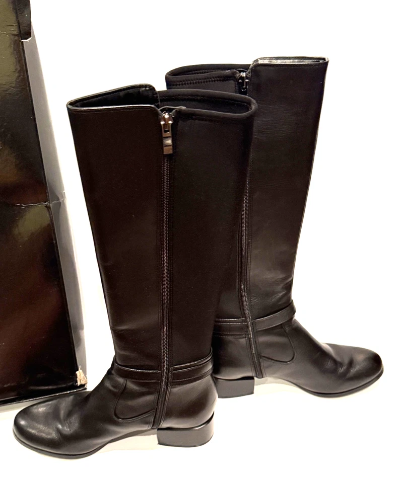 WHBM Greer кожи Ridding загрузки женщин размер 7,5 М черный конный стиль - Изображение 3 из 4