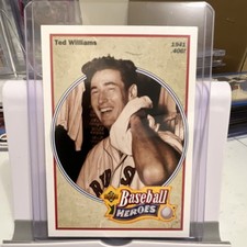 Upper Deck Baseball Heroes Ted Williams 1941 .406! #29 Boston Red Sox 1992