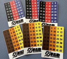 Lot 6 FAB ELECTRICAL PRODUCTS Advertising Phase Reference Sticker Handy Chart