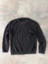 PULL&BEAR Sweter Męski Wafelkowy Czarny Klas...