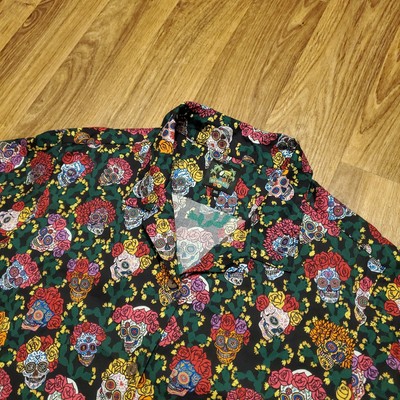 Day Of The Dead Shirt Women 3XL Dia De Los Muertos Skeletons Skulls AOP Bennys