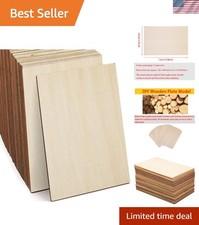 Smooth Finish Basswood Sheets for Crafts - 15 Pack, Perfect for School Projects