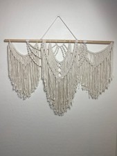 Macrame wall hanging large Ivory over bed ,sofa, work space Boho art
