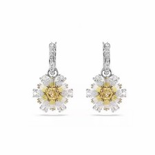 Swarovski Sunflower Yellow Daisy Flower Petal Earrings