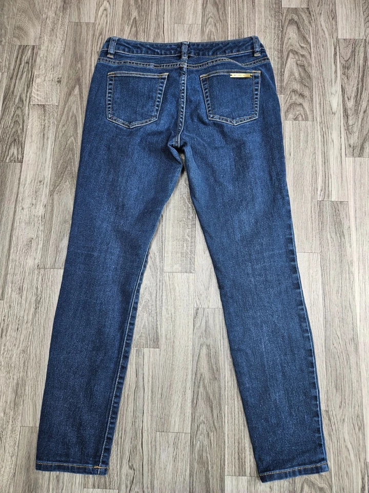 Pantalones de mezclilla ajustados azules Michael Kors para mujer talla 4 Foto 3 de 4