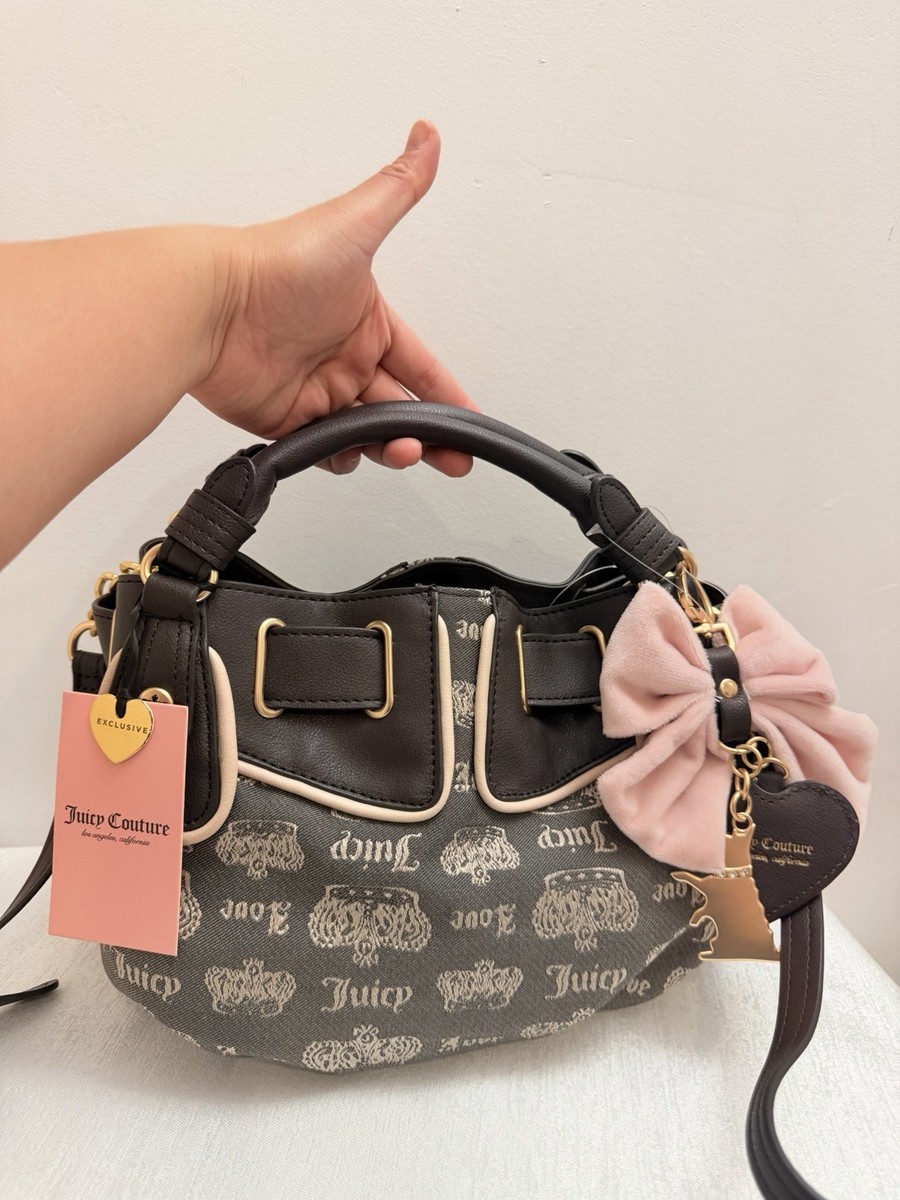 NWT Juicy Couture Juicy Fan Club Satchel Bag Xbody Bag Chocolate