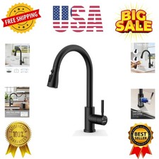 Kitchen Faucets with Pull Down Sprayer, Stainless Steel Single Handle 1 Hole ...