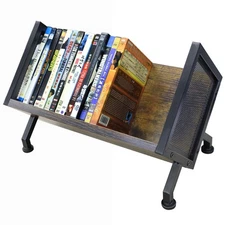 DVD & CD Storage Rack, Blu ray Storage Shelve Holds Up To 28 DVD Cases, Woode...