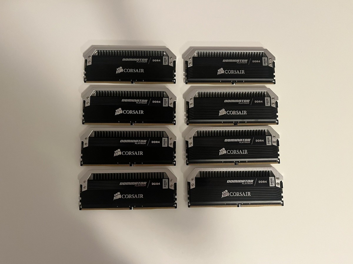 Corsair Dominator Platinum DDR4 2400mhz 128gb with fans (working