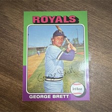 Topps 1975 George Brett #228 Kansas City Royals Licensed Reprint Baseball Card