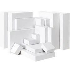 Moretoes 16 Pack Gift Boxes with Lids White Gift Boxes Bulk for Presents, Ass...
