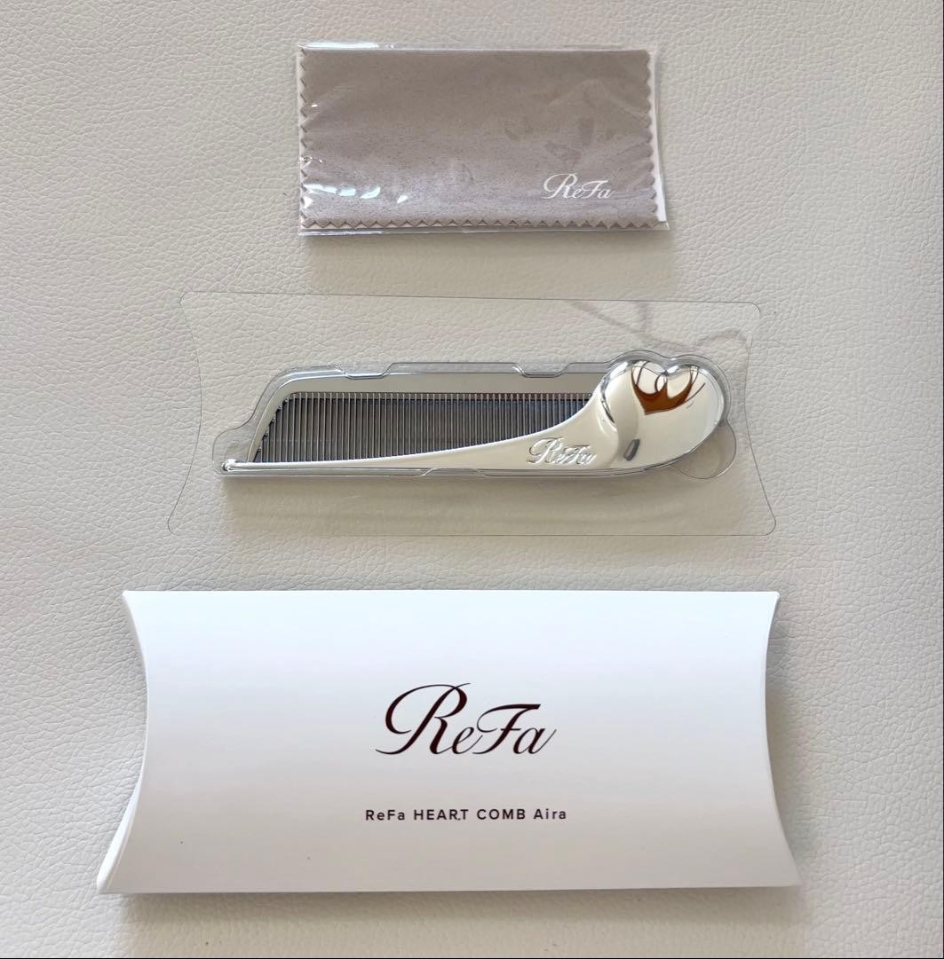 ReFa HEART COMB Aira Folding Portable Hair Comb Brush Silver