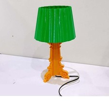 lampada stile bourgie kartell luce led  tavolo moderna  vintage arancione verde