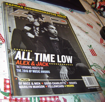 2016 Aug All Time Low Alternative Press Magazine Cover/Article, Issue 337 VG