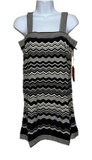 Missoni for Target Zigzag Chevron Sweater Dress Black White SZ S NEW