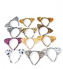 Animal Print Costume Headband Ears Set 12 pc 