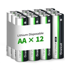 12-Pack Lithium AA Batteries 1.5V for Blink Cameras, Smart Locks, Alarms ...
