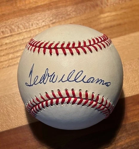 TED WILLIAMS SINGLE-SIGNED AL BASEBALL - MINT with COA