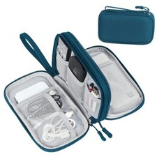 Electronic Organizer, Travel Cable Organizer All-in-One Dark Green Small