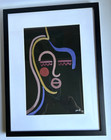 Contempory picture of Face in Black Frame (12" x 16"), Pic is 11x 7" — photo 1