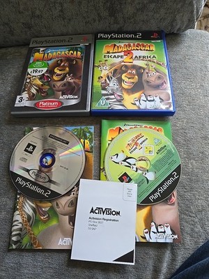 Madagaskar 1 & 2 Spielepaket Escape 2 Afrika Ps2 beide komplett & neuwertig 
