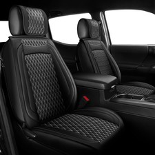 Custom Leather Seat Cover Full Set Compatible with Toyota Tacoma 2009 to 2024...