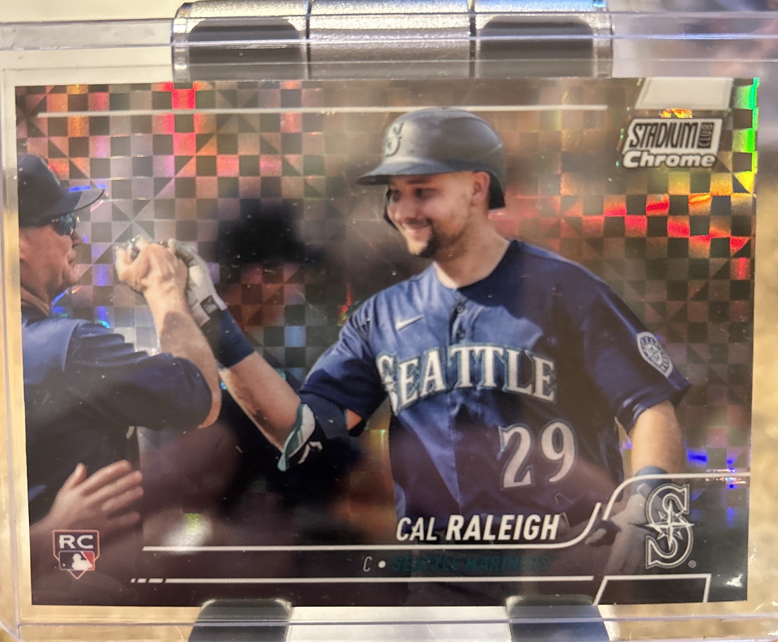 2022 Topps Stadium Club Chrome - Cal Raleigh #255 X-Fractor (RC)