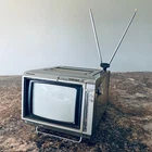 Vintage 1982 Panasonic CT-7711 7" Color CRT TV ColorPilot Antenna Working