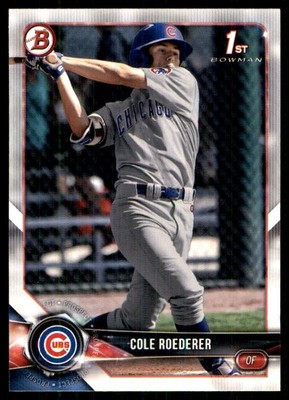 Cole Roederer 2018 Bowman Draft #BD-125 Cubs MLB READ FREE SHIPPING AutographDen