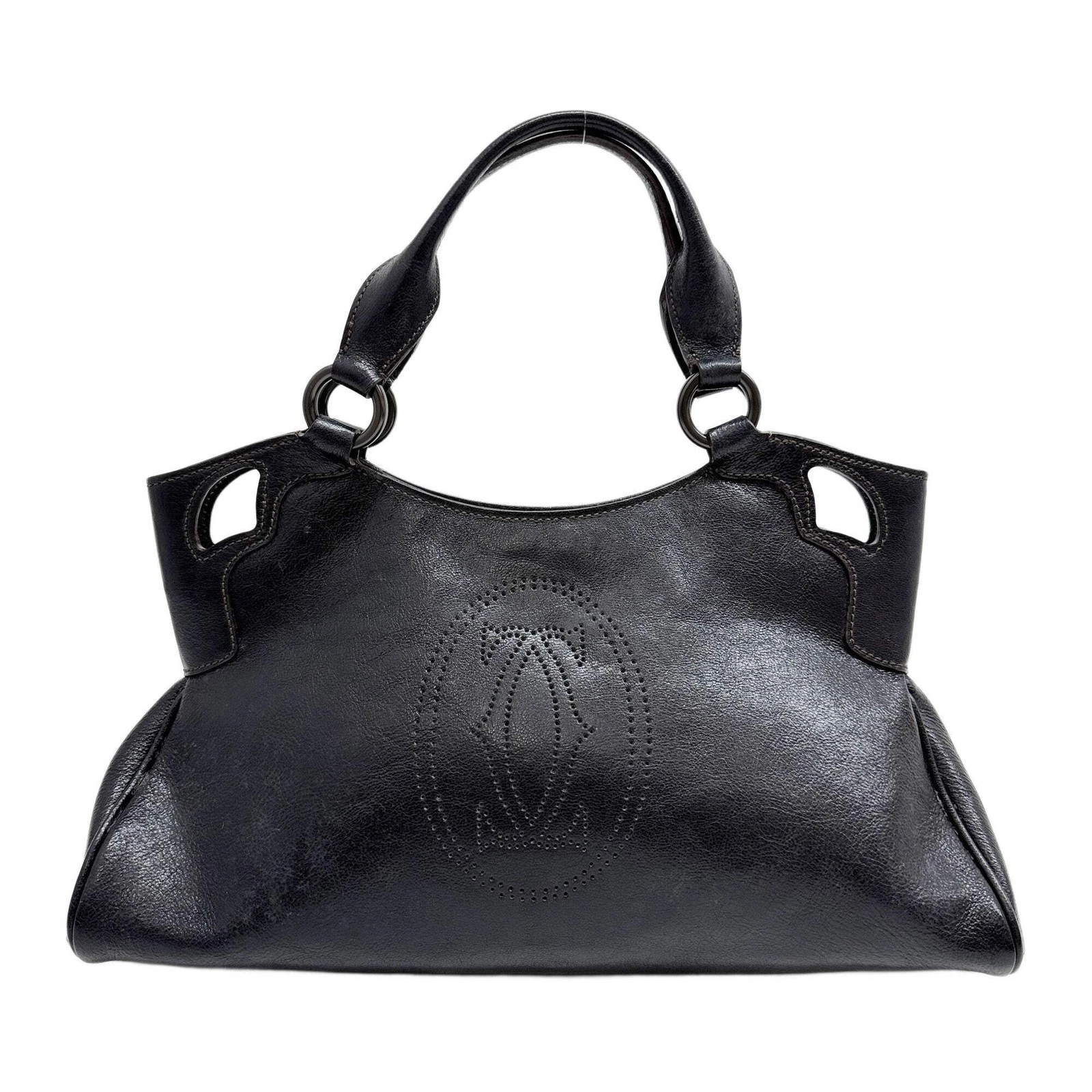 Cartier — CARTIER Marcello Black Leather Hand Bag