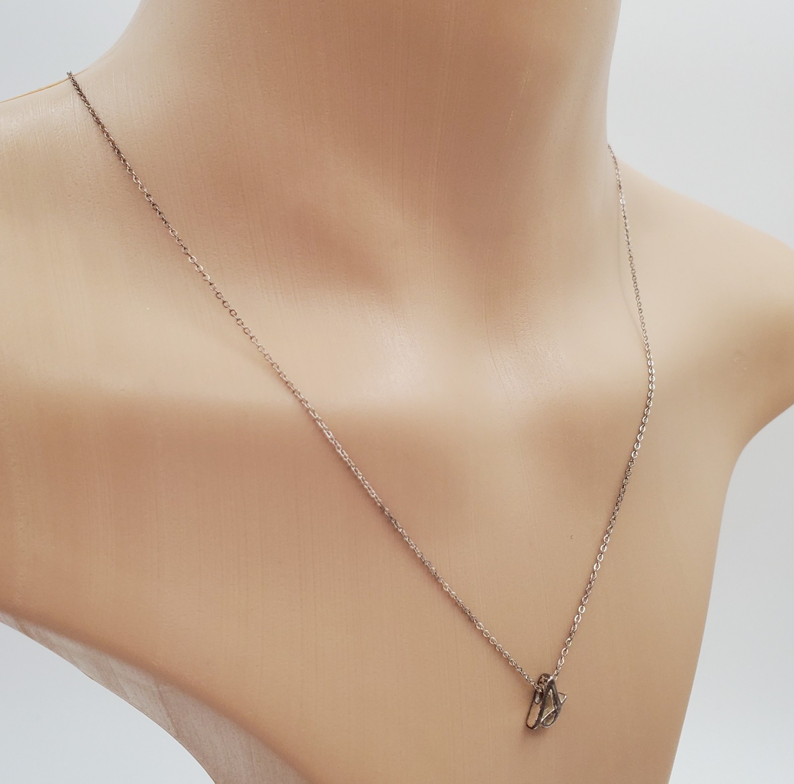 VTG 925 LA Cursive Lowercase S Initial Necklace 1… - image 6