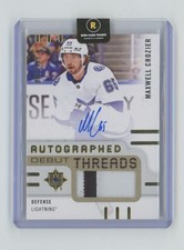 2024-25 Upper Deck Ultimate Collection Debut Threads Auto /199 Maxwell Crozier