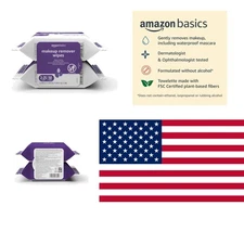 Gentle Cleansing Makeup Remover Wipes, 50 Count - Plant-Based & Non-Comedogenic