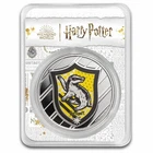 Harry Potter Houses  Hufflepuff  Colorized 1 oz Silver Round w/ TEP