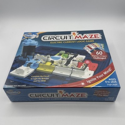 Circuit Maze Electric Current Logic Game ThinkFun Complete 8 To Adult 1 Player