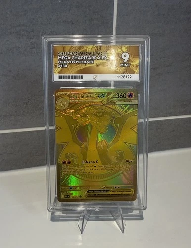 Pokemon TCG Mega Charizard X EX 130/094 Mega Hyper Rare Phantasmal Flames Ace 9