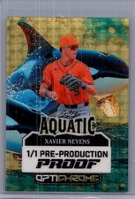 Xavier Neyens 2025 Leaf Optichrome Baseball 1/1 Pre Production Proof