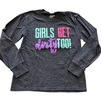 Vixen's Offroad Girls Get Dirty Too Graphic Tee Youth Large