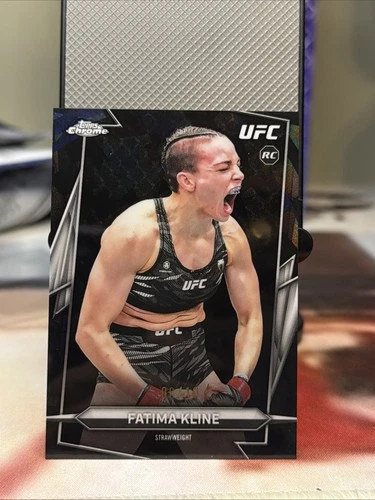 2026 Topps Chrome UFC Sapphire Black Base Rookie Card #158 - Fatima Kline #08/10