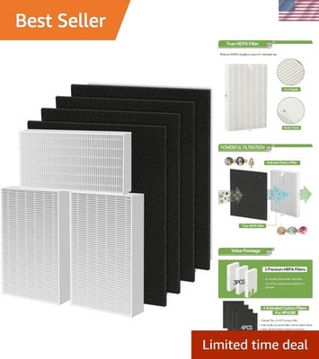 Genuine HEPA R Replacement Filters for Honeywell - 3 HEPA & 4 Carbon Combo Pack