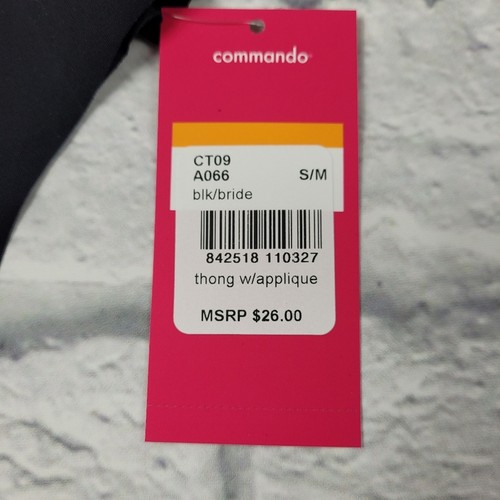 NWT Commando Bride Squad Black & Gold Lettering Thong size S/M - Picture 7 of 7