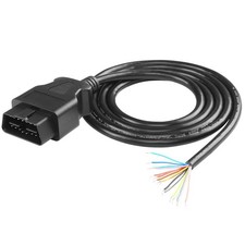 OBD2 OBDII 16Pin Male Connector to Open Pigtail Wire, 5ft 1.5m OBD Diagnostic Ex
