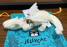 Jellycat White Dragon Amuseables Plush Bag Charm Keychain New Tags Cute Gift