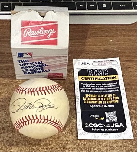 PETE ROSE Signed Baseball CINCINNATI REDS Official MLB Ball JSA COA