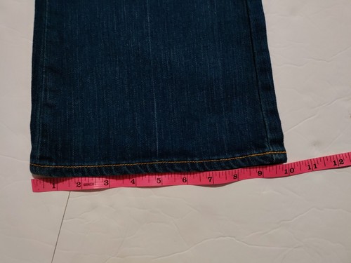 GAP Vintage Womens Size 6 Reg Original Flare Distressed Faded Dark Blue Jeans - Picture 5 of 10