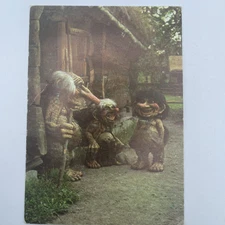 Vintage Original Otto B Troll Postcard from Norway, Otto Bjorgesaeter Engros