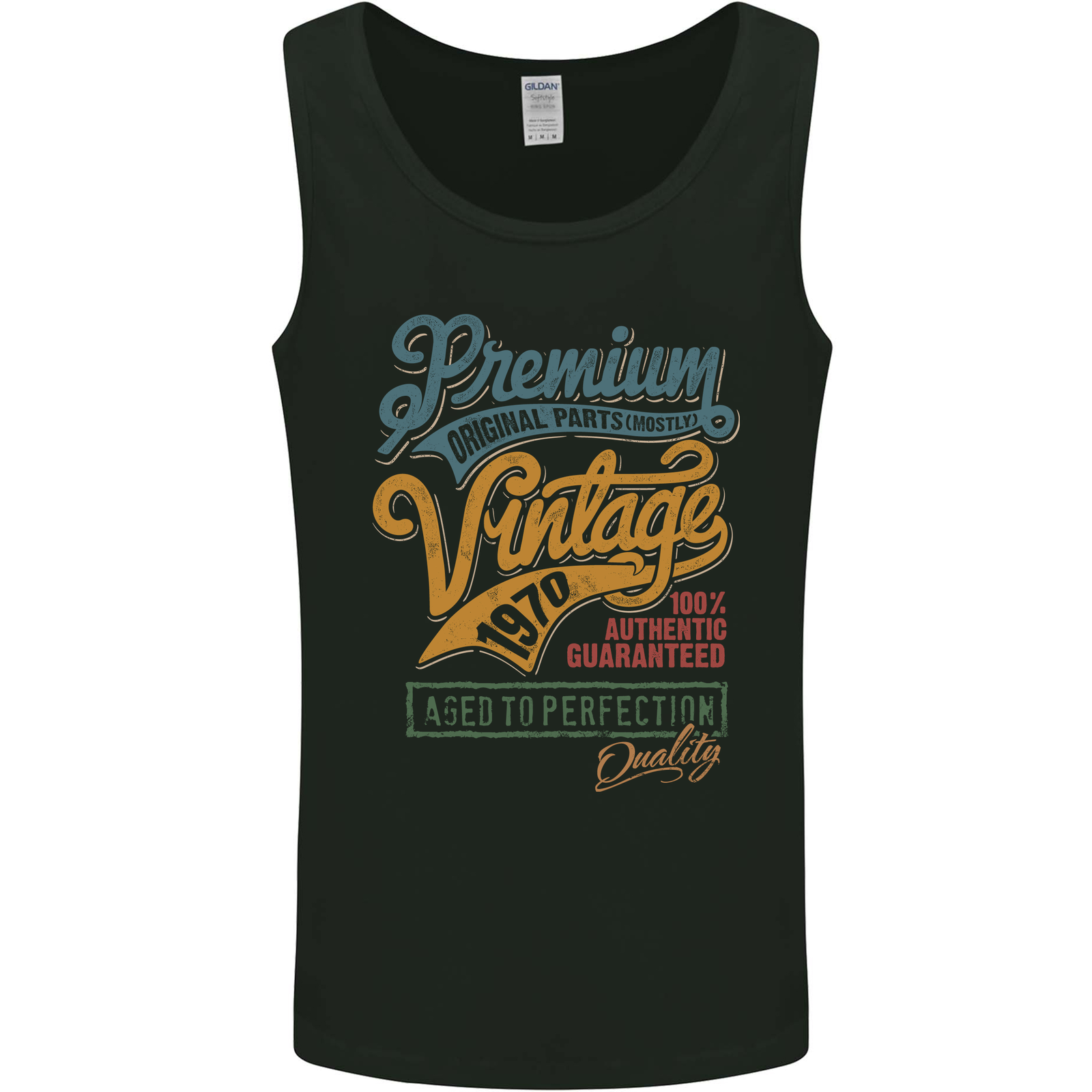 Aged to Perfection 55th Birthday 1970 Mens Vest Tank Top
