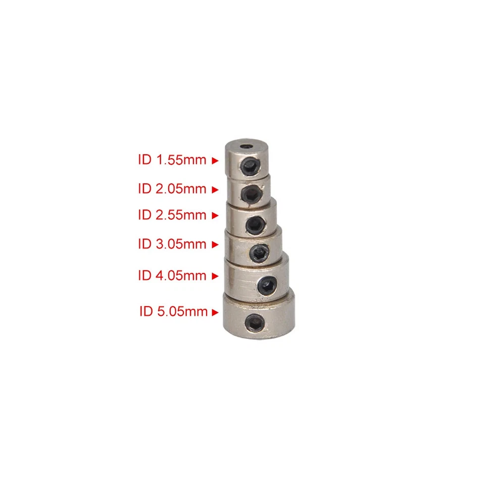 Mini Stellring Welle Klemme Edelstahl Bohrung 1,5-5mm mit Gewindestift M3 - Bild 3 von 4