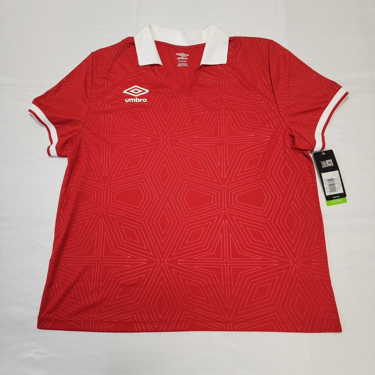 Umbro Shirt Mens XLarge Premier Soccer Jersey Collared Red 230 | eBay